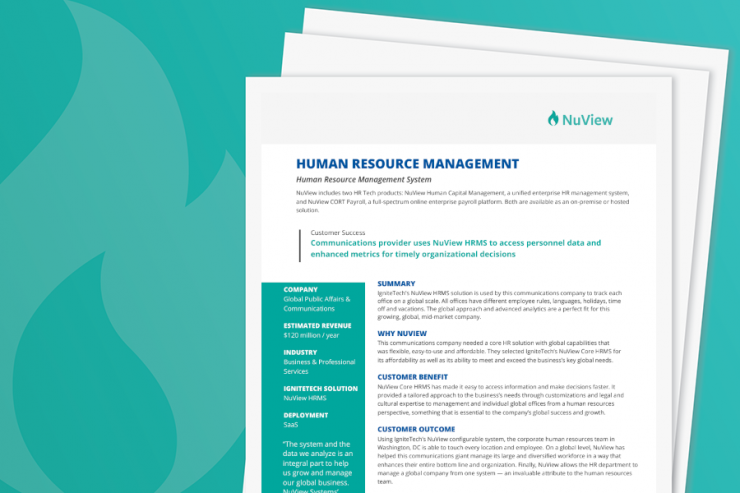 NuView HRMS Use Case: Human Resource Management