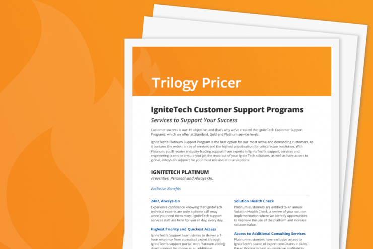 Trilogy Pricer Support Services