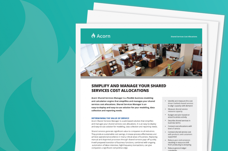 Acorn Shared Services Manager Product Overview