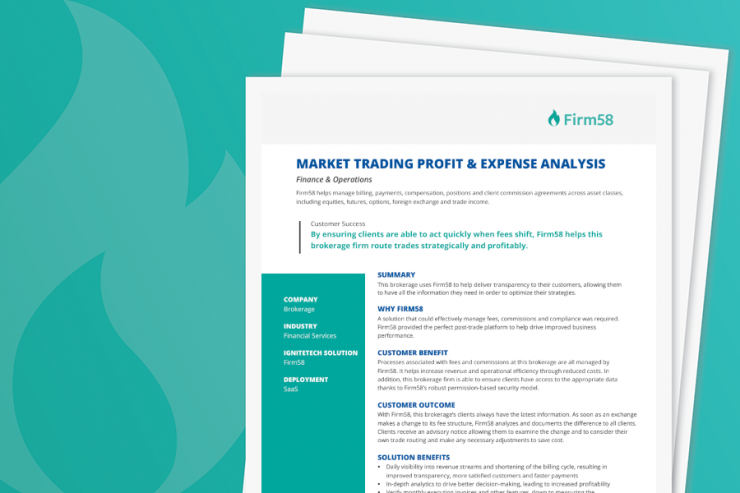 Firm58 Use Case: Market Trading Profit & Expense Analysis