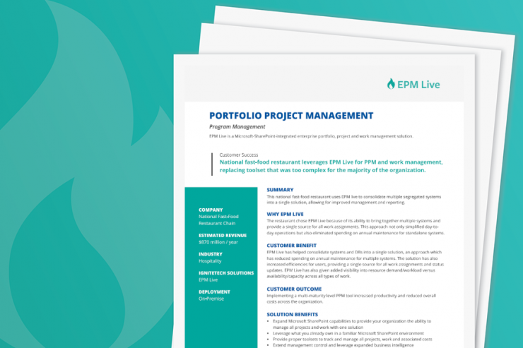 EPM Live Use Case: Portfolio Project Management