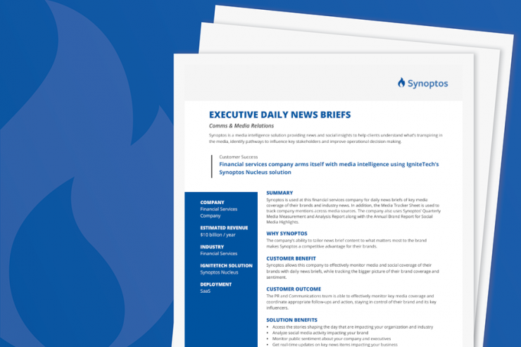 Synoptos Use Case: Executive Daily News Briefs