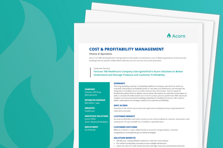 Acorn Use Case: Cost & Profitability Management