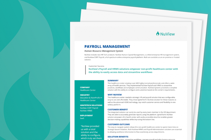 NuView CORT Payroll Use Case: Payroll Management
